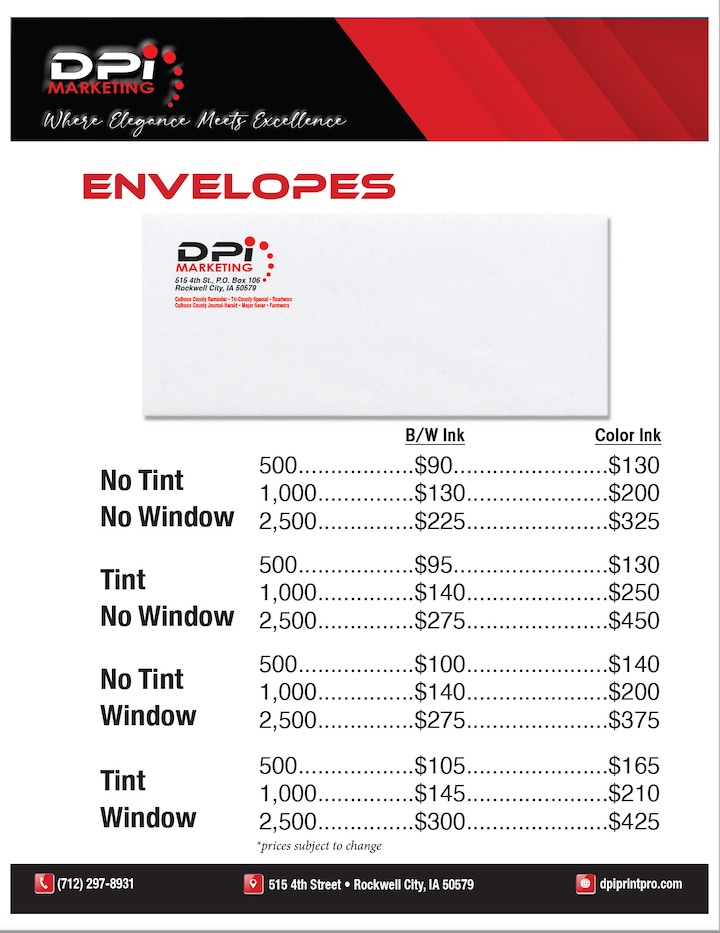 Custom envelope Printing